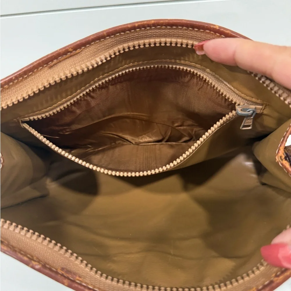 Celine Clutch Bag Purse Macadam PVC Brown Authentic - Picture 12 of 12